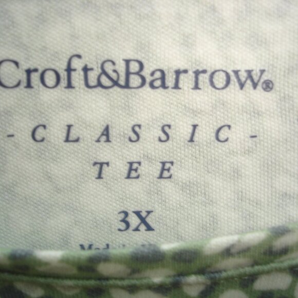 WOMENS CROFT&BARROW LONG SLEEVED TSHIRT GREEN/WHITE SIZE 3X - Picture 3 of 7